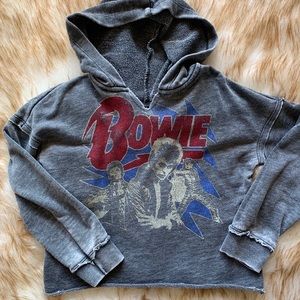 David Bowie Graphic light weight hood sweatshirt